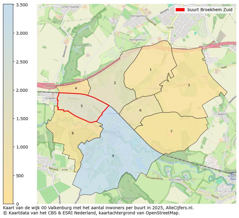 Afbeelding van de buurt Broekhem Zuid op de kaart.