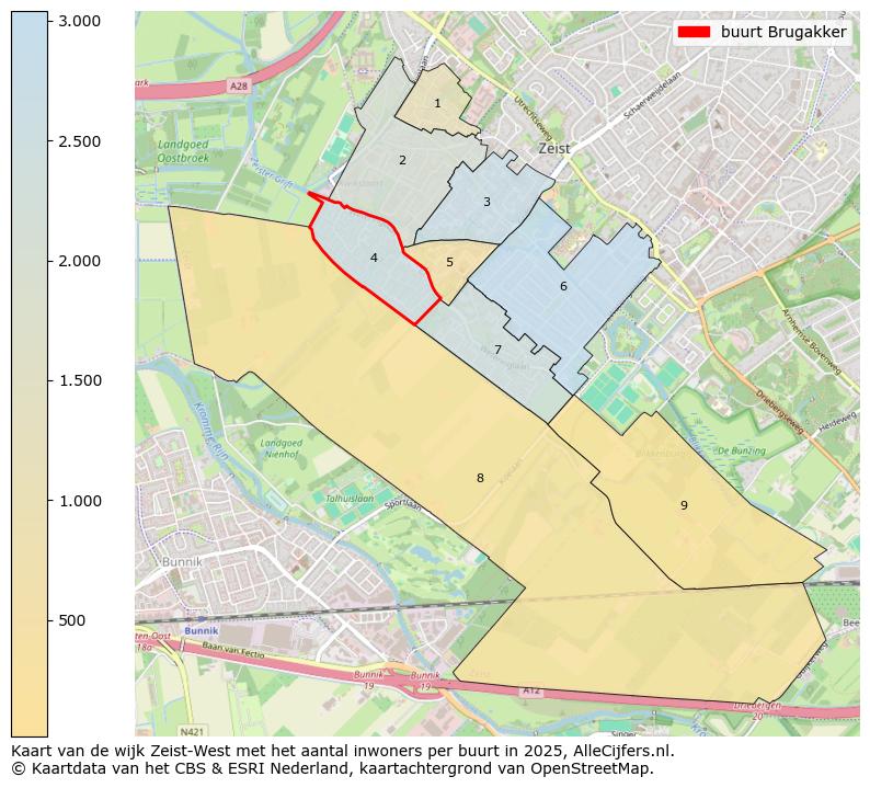 Afbeelding van de buurt Brugakker op de kaart.