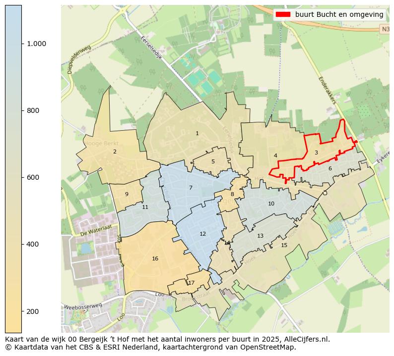 Afbeelding van de buurt Bucht en omgeving op de kaart.