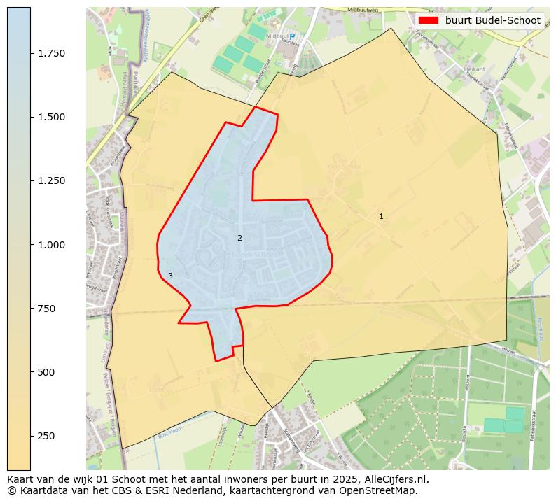 Afbeelding van de buurt Budel-Schoot op de kaart.