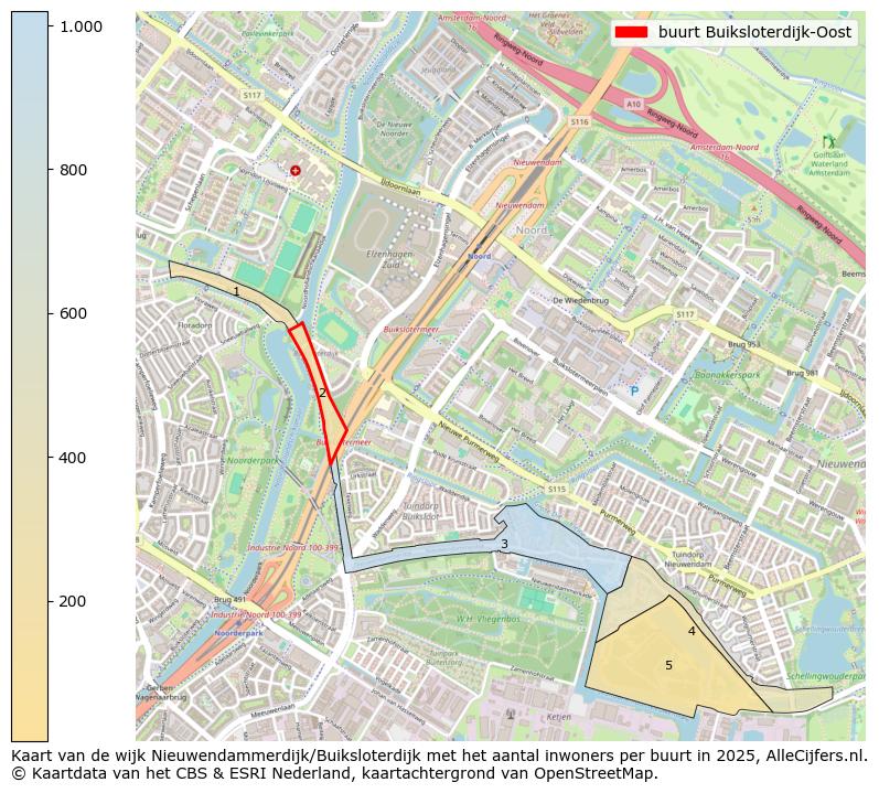 Afbeelding van de buurt Buiksloterdijk-Oost op de kaart.