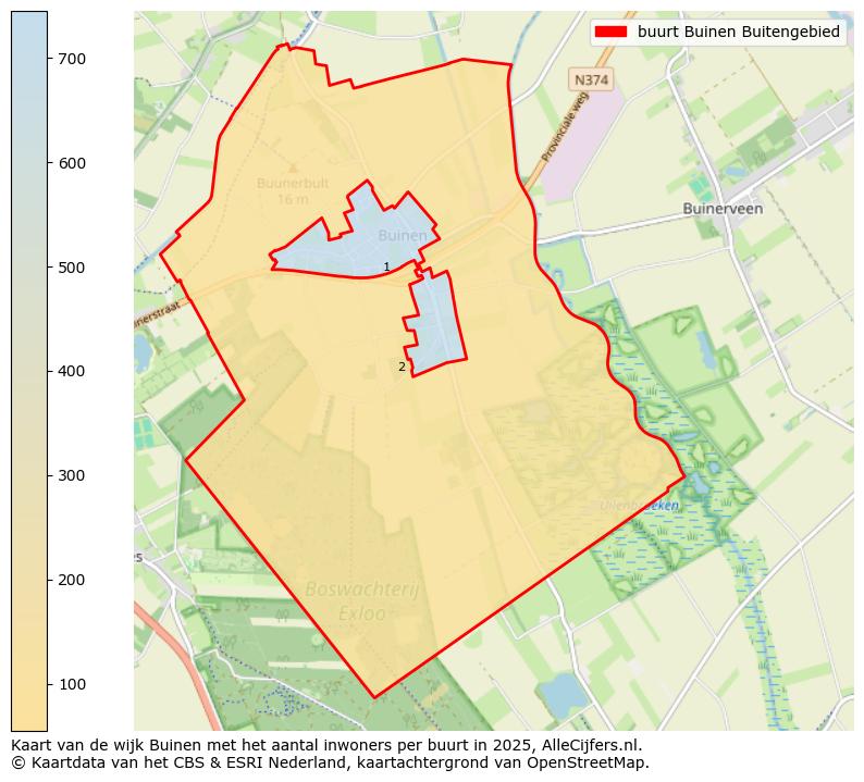 Afbeelding van de buurt Buinen Buitengebied op de kaart.