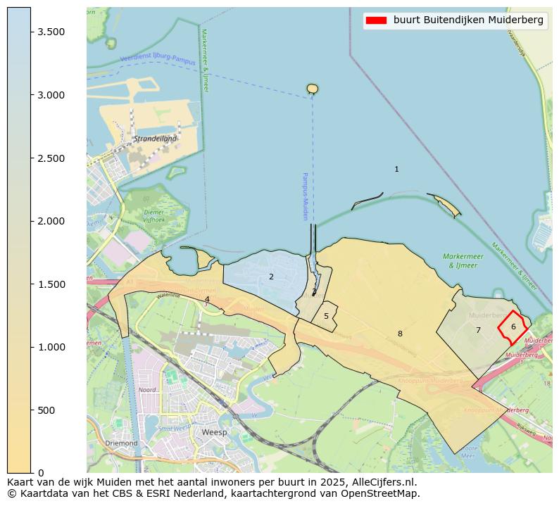 Afbeelding van de buurt Buitendijken Muiderberg op de kaart.
