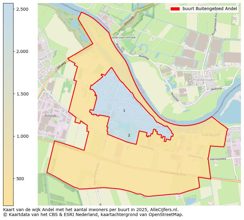 Afbeelding van de buurt Buitengebied Andel op de kaart.