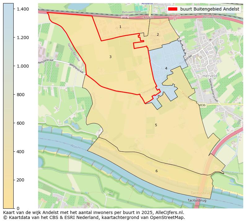 Afbeelding van de buurt Buitengebied Andelst op de kaart.