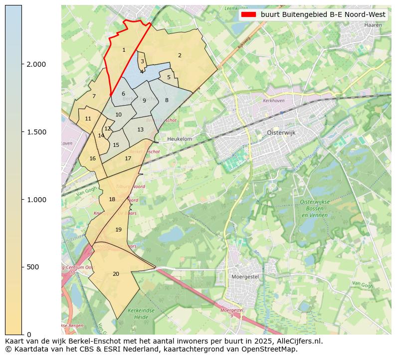 Afbeelding van de buurt Buitengebied B-E Noord-West op de kaart.
