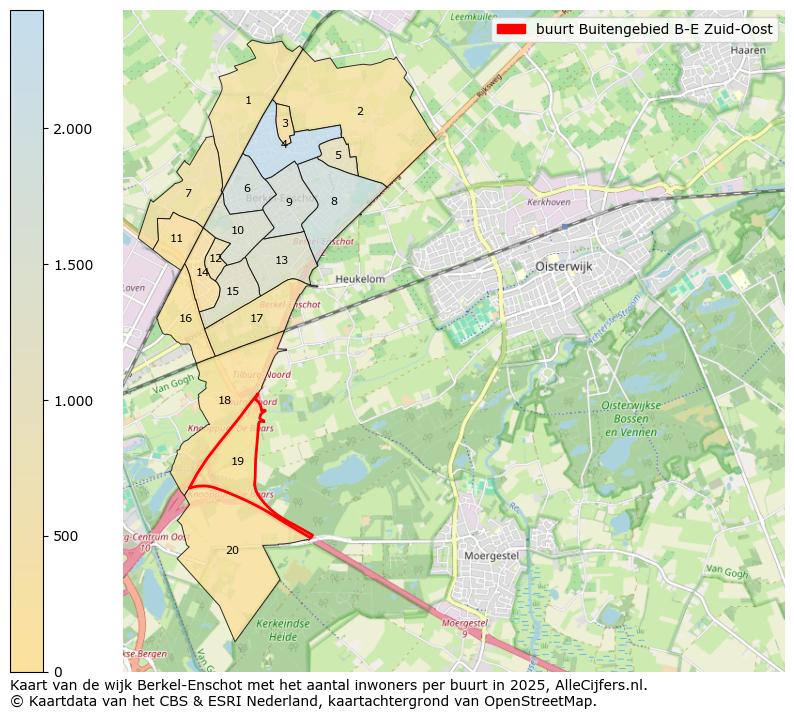 Afbeelding van de buurt Buitengebied B-E Zuid-Oost op de kaart.