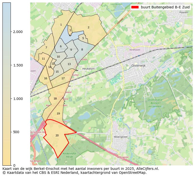 Afbeelding van de buurt Buitengebied B-E Zuid op de kaart.
