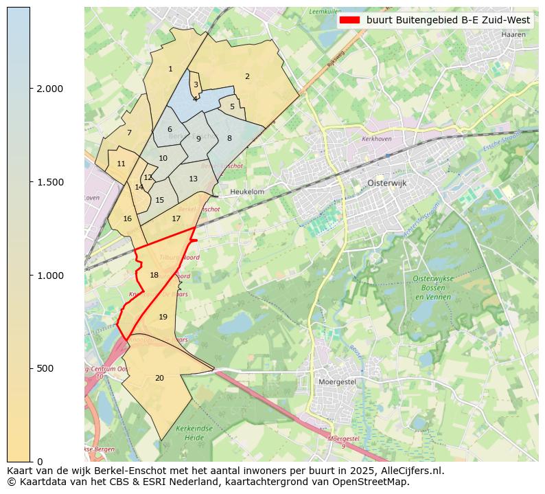 Afbeelding van de buurt Buitengebied B-E Zuid-West op de kaart.
