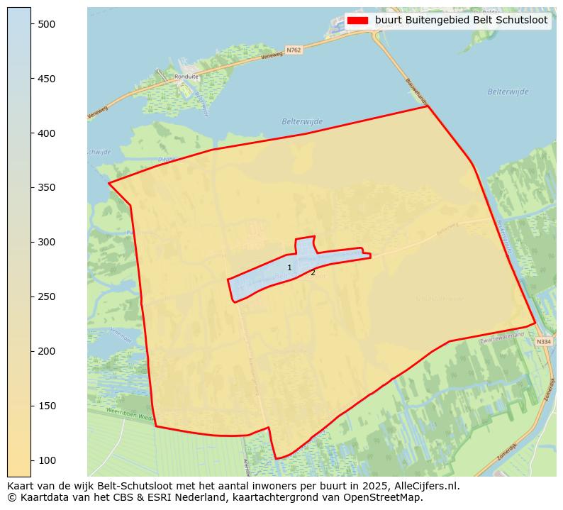 Afbeelding van de buurt Buitengebied Belt Schutsloot op de kaart.