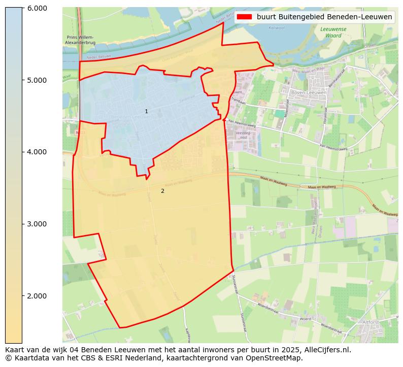 Afbeelding van de buurt Buitengebied Beneden-Leeuwen op de kaart.