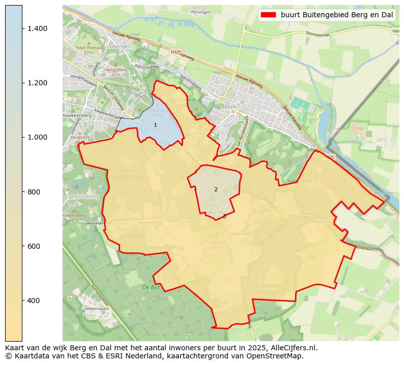 Afbeelding van de buurt Buitengebied Berg en Dal op de kaart.