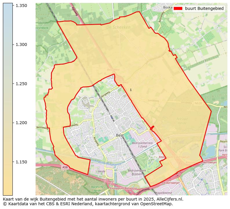Afbeelding van de buurt Buitengebied op de kaart.
