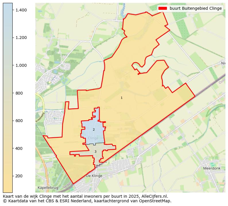 Afbeelding van de buurt Buitengebied Clinge op de kaart.