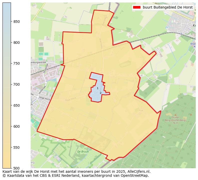 Afbeelding van de buurt Buitengebied De Horst op de kaart.