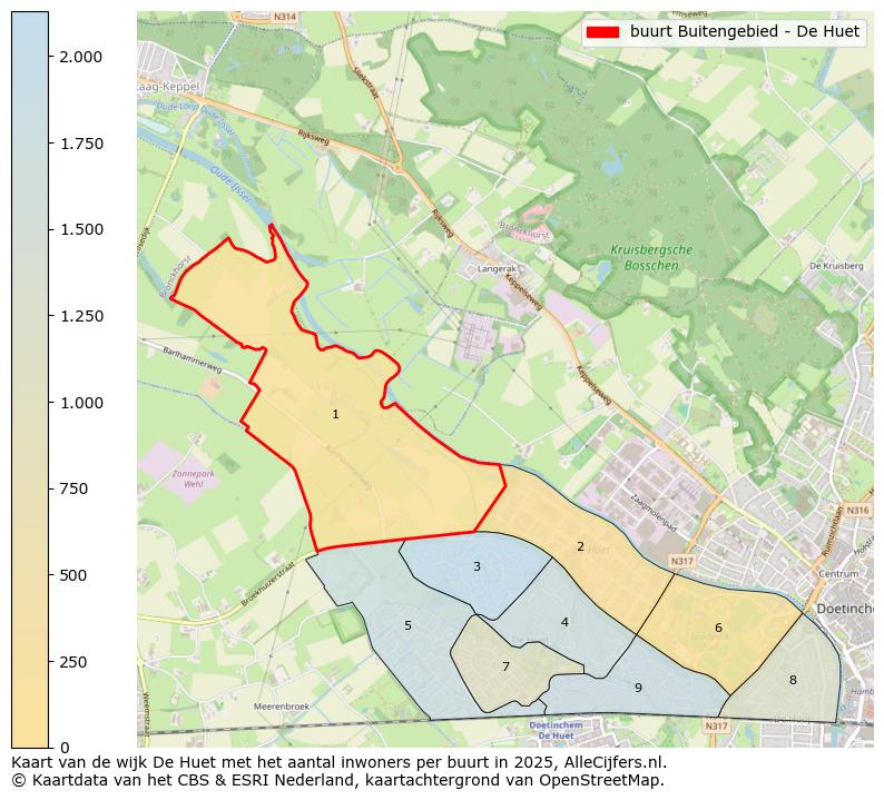 Afbeelding van de buurt Buitengebied - De Huet op de kaart.