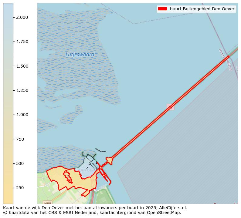 Afbeelding van de buurt Buitengebied Den Oever op de kaart.