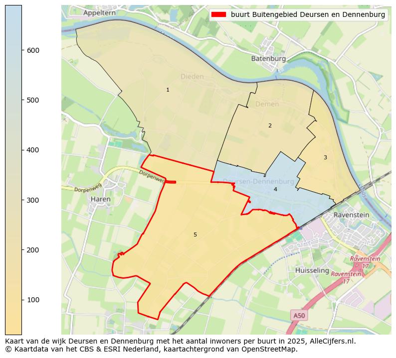 Afbeelding van de buurt Buitengebied Deursen en Dennenburg op de kaart.