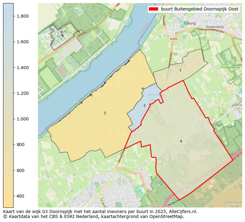 Afbeelding van de buurt Buitengebied Doornspijk Oost op de kaart.