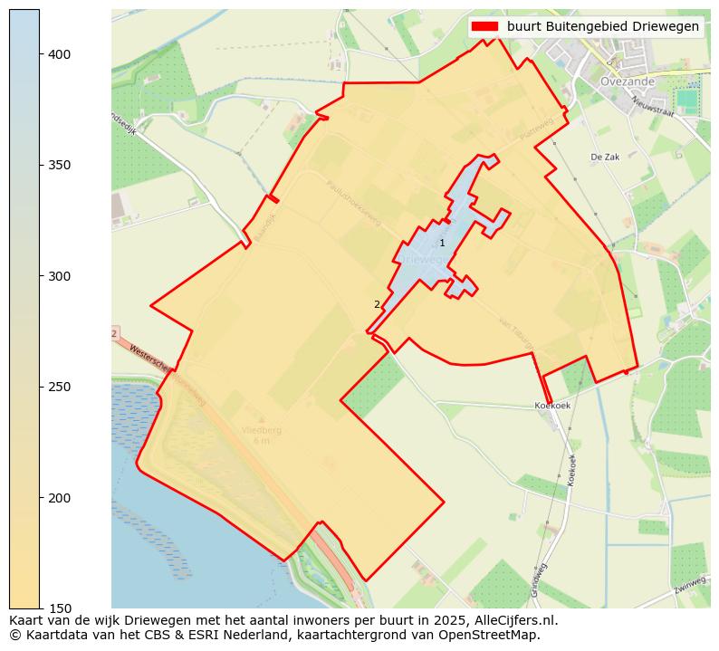 Afbeelding van de buurt Buitengebied Driewegen op de kaart.