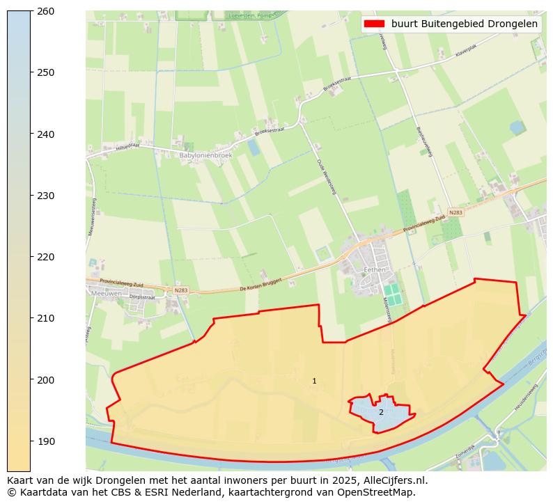 Afbeelding van de buurt Buitengebied Drongelen op de kaart.