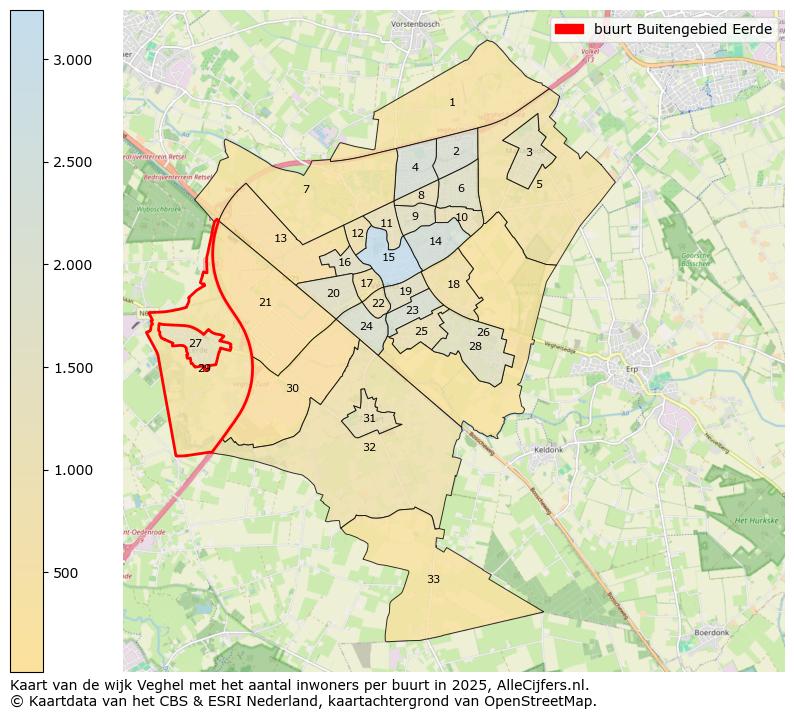 Afbeelding van de buurt Buitengebied Eerde op de kaart.