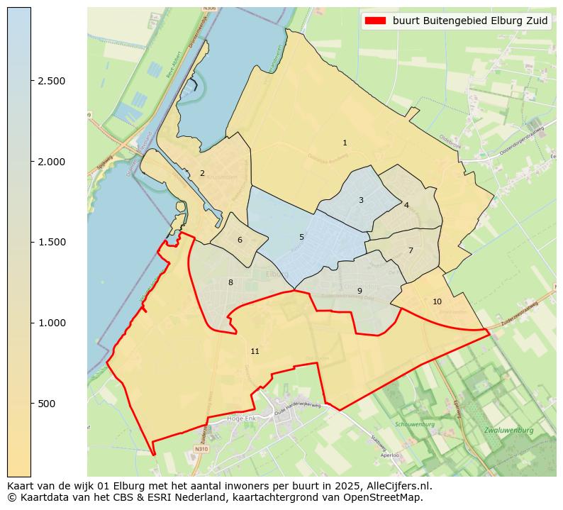 Afbeelding van de buurt Buitengebied Elburg Zuid op de kaart.