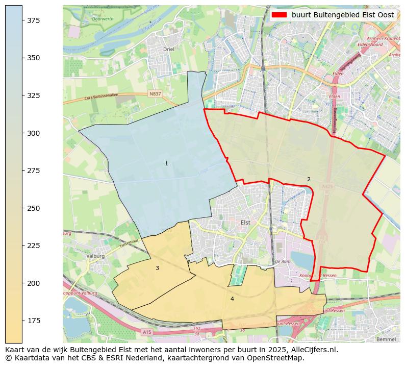 Afbeelding van de buurt Buitengebied Elst Oost op de kaart.