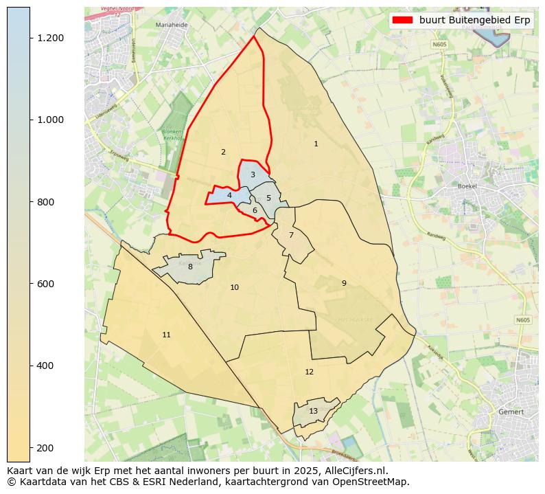 Afbeelding van de buurt Buitengebied Erp op de kaart.