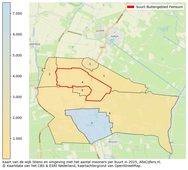 Afbeelding van de buurt Buitengebied Feinsum op de kaart.