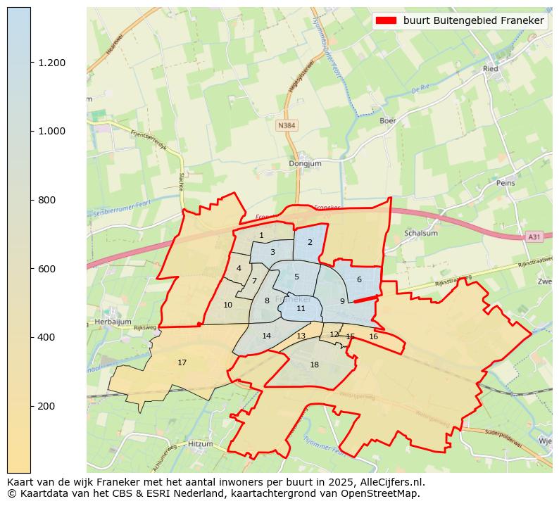 Afbeelding van de buurt Buitengebied Franeker op de kaart.