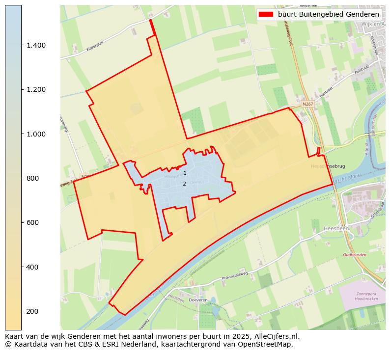 Afbeelding van de buurt Buitengebied Genderen op de kaart.