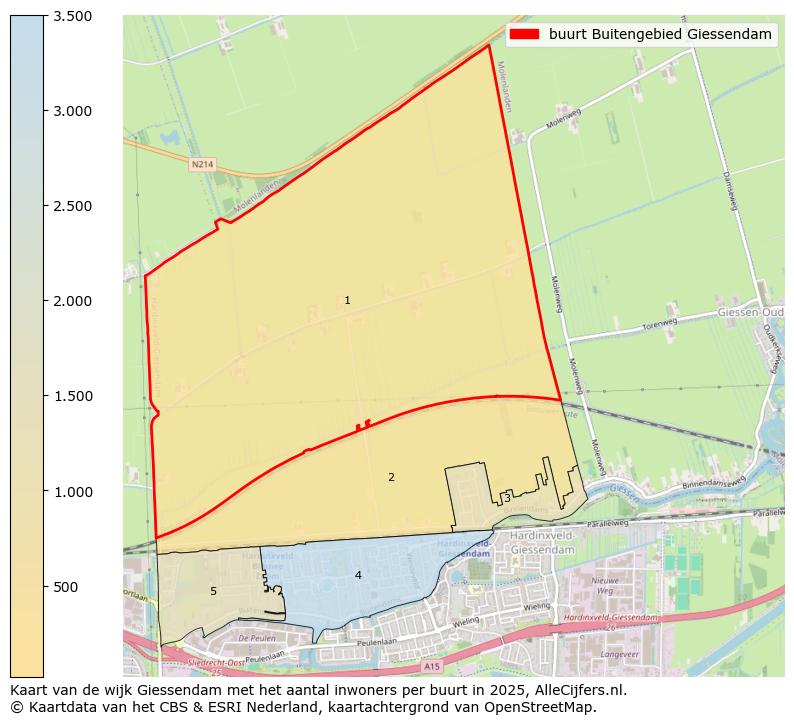 Afbeelding van de buurt Buitengebied Giessendam op de kaart.