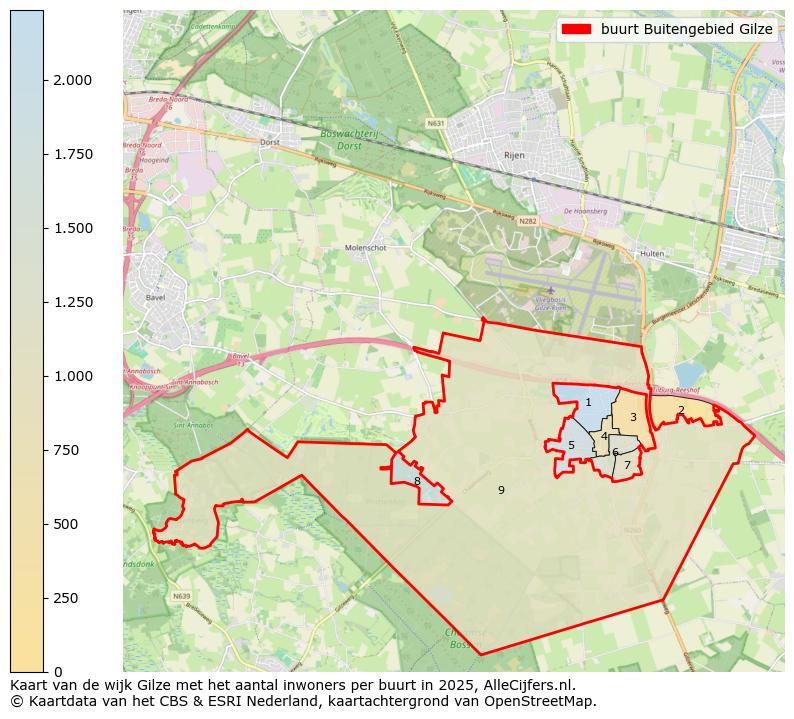Afbeelding van de buurt Buitengebied Gilze op de kaart.