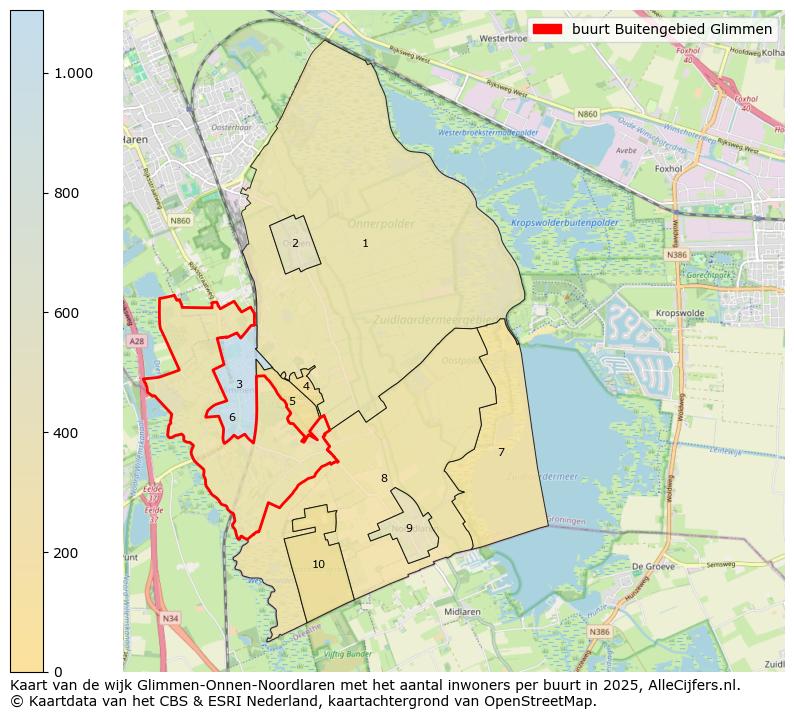 Afbeelding van de buurt Buitengebied Glimmen op de kaart.