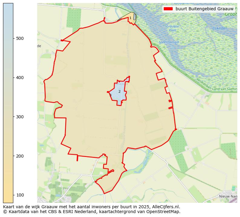 Afbeelding van de buurt Buitengebied Graauw op de kaart.