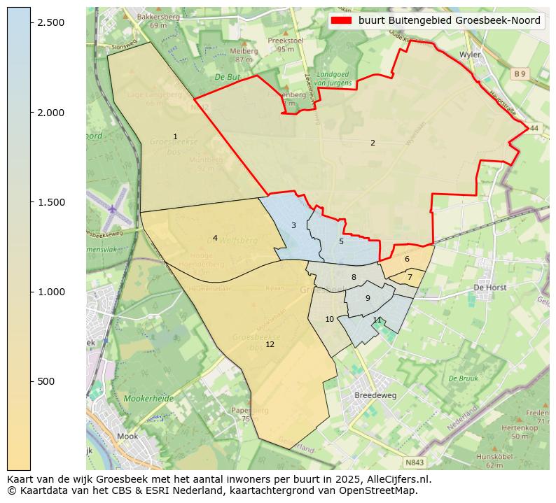 Afbeelding van de buurt Buitengebied Groesbeek-Noord op de kaart.