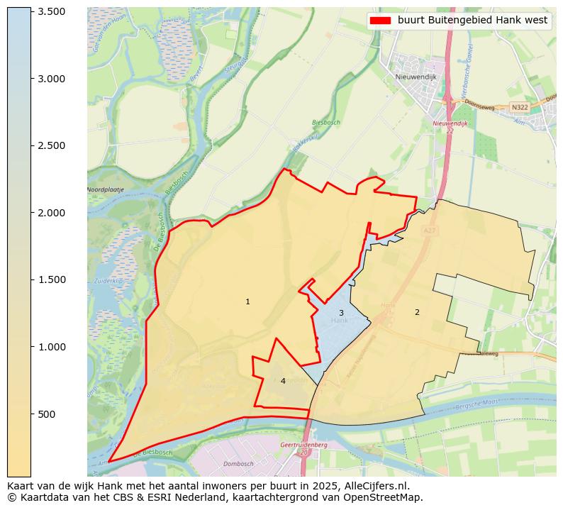 Afbeelding van de buurt Buitengebied Hank west op de kaart.