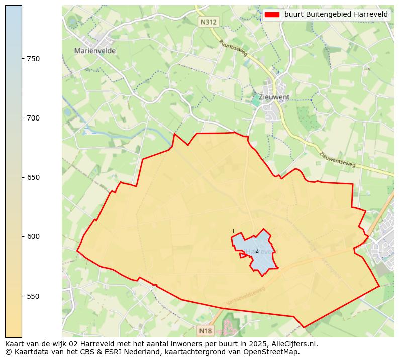 Afbeelding van de buurt Buitengebied Harreveld op de kaart.