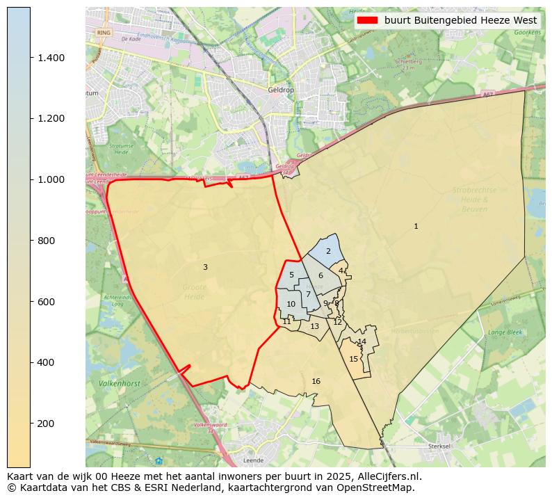 Afbeelding van de buurt Buitengebied Heeze West op de kaart.