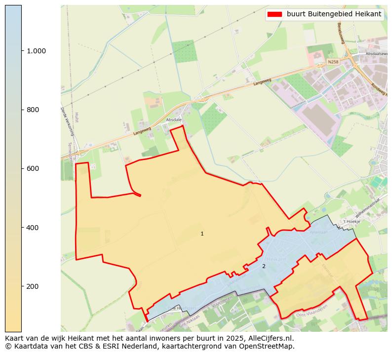 Afbeelding van de buurt Buitengebied Heikant op de kaart.