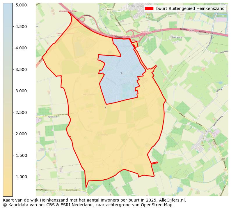 Afbeelding van de buurt Buitengebied Heinkenszand op de kaart.