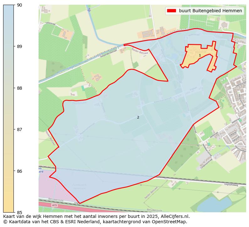Afbeelding van de buurt Buitengebied Hemmen op de kaart.