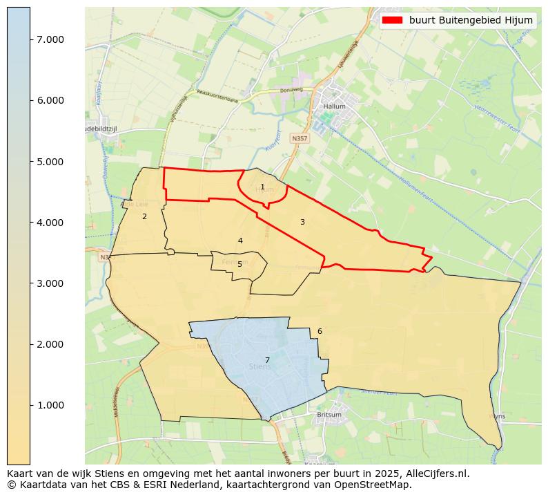 Afbeelding van de buurt Buitengebied Hijum op de kaart.
