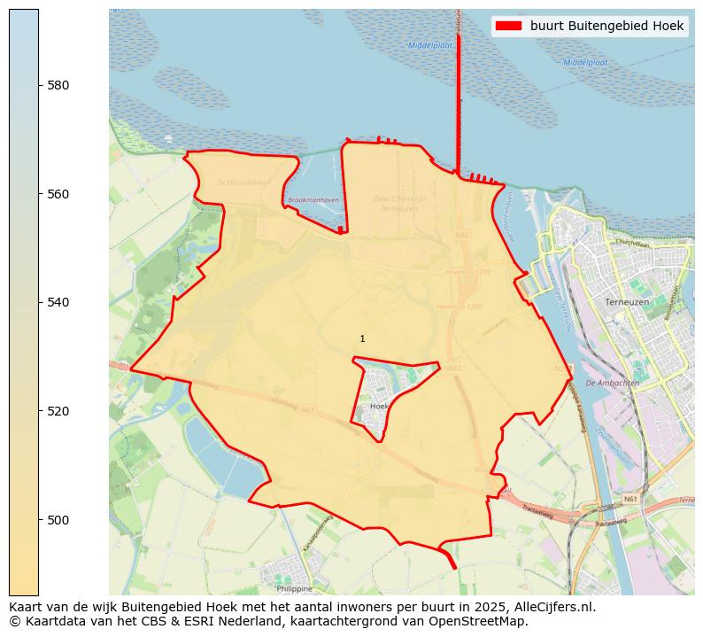 Afbeelding van de buurt Buitengebied Hoek op de kaart.
