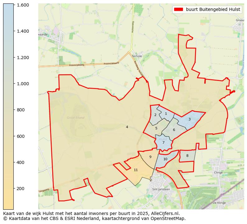 Afbeelding van de buurt Buitengebied Hulst op de kaart.