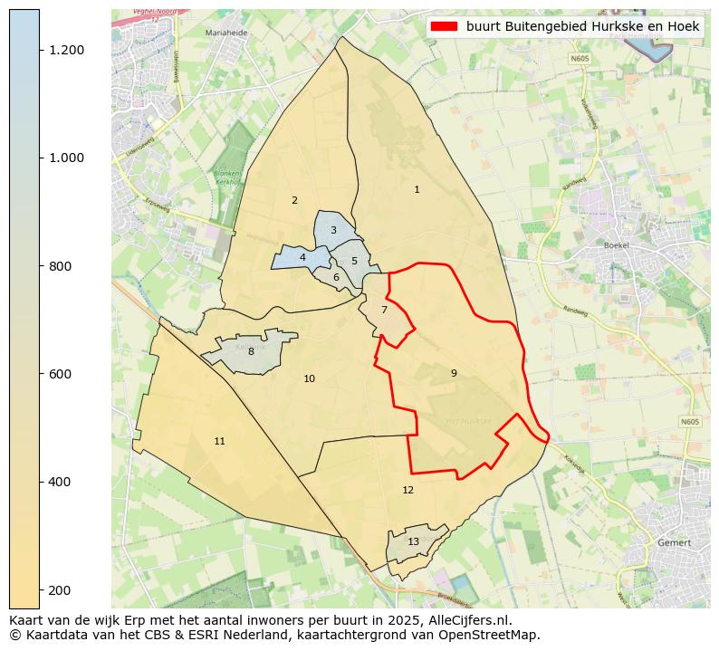 Afbeelding van de buurt Buitengebied Hurkske en Hoek op de kaart.