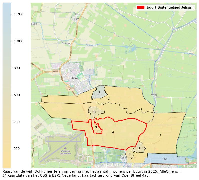 Afbeelding van de buurt Buitengebied Jelsum op de kaart.