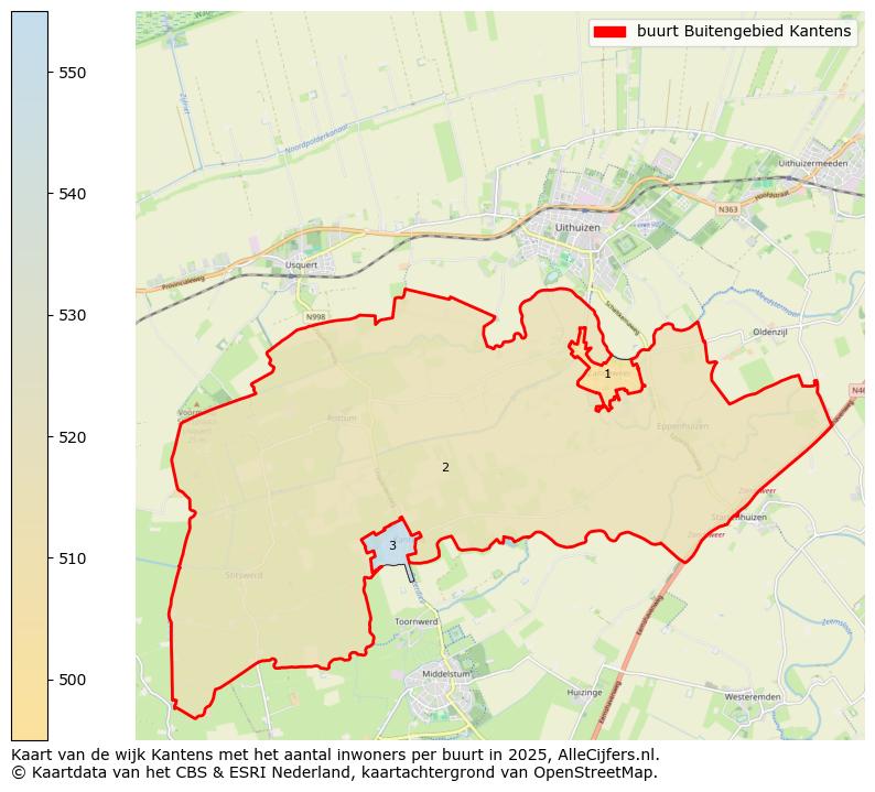 Afbeelding van de buurt Buitengebied Kantens op de kaart.