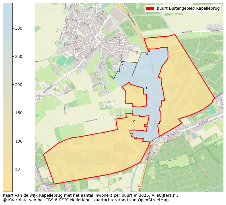 Afbeelding van de buurt Buitengebied Kapellebrug op de kaart.